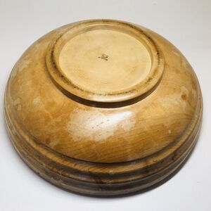 Antique Vintage Round Wooden Fruit / Salad / Dough Bowl, 11" Diameter